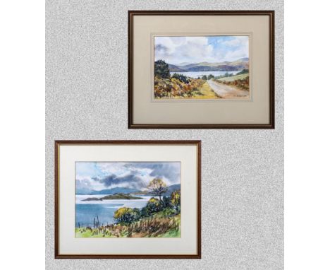 Two framed watercolours signed J A Marshall and T Briggs 19cm x 27cm