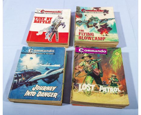 35 vintage Commando comics 1/-, 8p, 9p, 14p