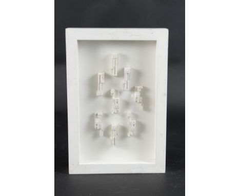 SIR EDUARDO PAOLOZZI CBE RA (1924-2005) Eight element abstract relief sculpture, 30cm x 20cm overall