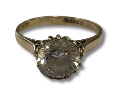 A 9ct gold solitaire dress ring, size M CONDITION REPORT: 2.4g