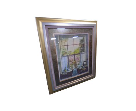 A Ken Howard signed limited edition print, Springtime at Oriel, in frame and mount, 58/175.