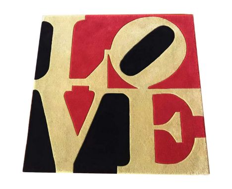 Robert INDIANA (1928-2018), D’après Tapis en laine fait main (laine vierge de Nouvelle-Zélande)EDITION STUDIO. Numéroté au do