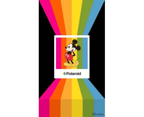 MONAKOE Mickey PolaroidImpression digitale sous verre acrylique. Signé et numéroté sur 6 ex. Edition à 6 exemplaires. 80 x 60