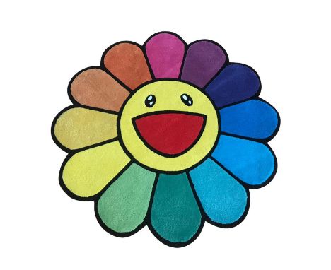 Takashi MURAKAMI (Né en 1962), D’après Tapis en laine fait main (laine vierge de Nouvelle-Zélande)EDITION STUDIO. Numéroté au