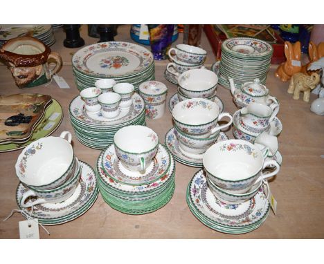 A Spode part dinner and tea service in 'Chinese Rose' pattern, taken from a Spode design, circa 1815.