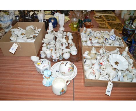 A very large collection of crested china by Goss; Arcadian; Carlton China; and other makers.