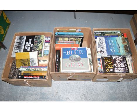 A quantity of books on various war subjects, including: First World War; Second World War; The American Civil War; etc., in t