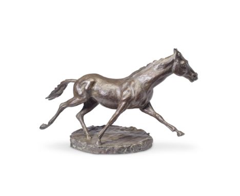 Enzo Plazzotta (Italian, 1921-1981)A Horse for Judy titled 'A horse for Judy' (to base); stamped with Plazzotta seal, number 