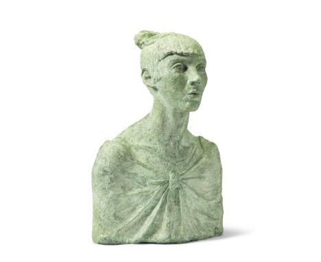 Sir Jacob Epstein (British, 1880-1959)Gabrielle Soene bronze with a green patina55cm (21 5/8in) highConceived in 1918-19Footn