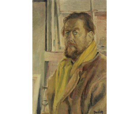 Ronald Ossory Dunlop R.A., R.B.A. (British, 1894-1973)Myself with Yellow Scarf signed 'Dunlop' (lower right)oil on canvas76 x