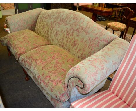 A Wesley Barrel Georgian style humpback sofa 