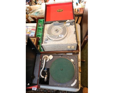 Dansette Popular Record Player and another Record Player 