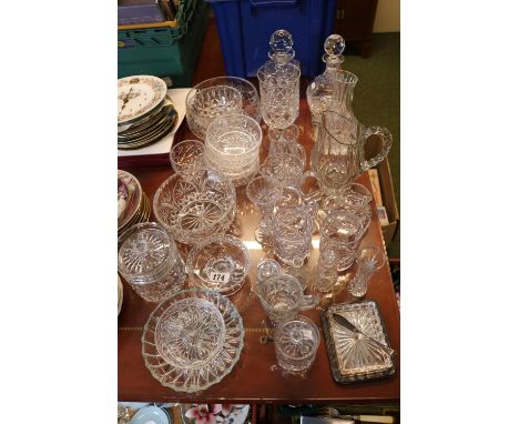 Good collection of assorted Crystal glassware inc. Decanters, Bowls, Sucrier etc 