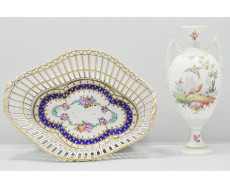 Royal Worcester Millennium dish, 22cms, Staffordshire Loving Cup and other decorative porcelain.