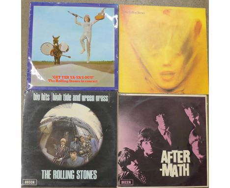 Four Rolling Stones LP records