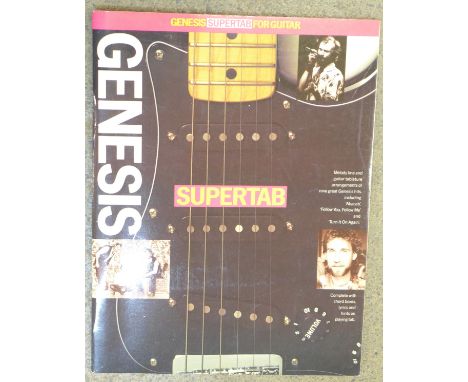 A signed Genesis sheet music book, Phil Collins and Mike Rutherford