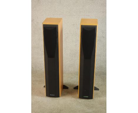 A pair of floor standing Mission model 773 speakers in ash cases. H.186 W.18 D.27cm. (each) 