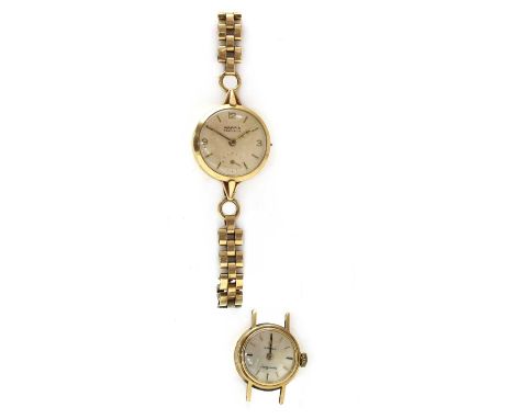 A ladies' 9ct gold Omega 'Ladymatic' automatic watch, serial no. 25188423, case no. 5515006, calibre no. 661, London 1967, no