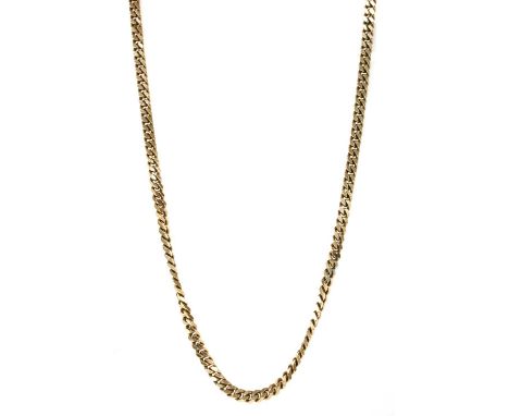 A heavy 9ct gold curb chain, with bolt ring clasp, import hallmark London 1979, 775mm long, 56.46gCondition report: Bolt ring