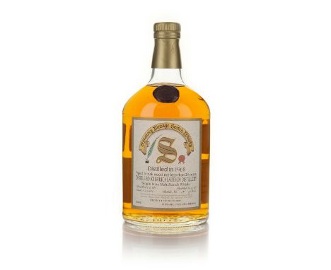 BRUICHLADDICH SINGLE ISLAY MALT WHISKY 28 YEARS (ONE 750 ML)Signatory Vintage Scotch Whisky Co. Ltd.. Islay, Scotland. 49.6% 