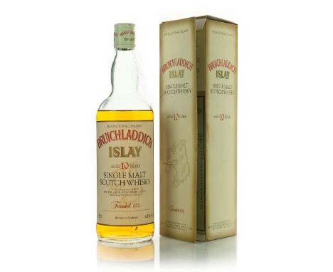 BRUICHLADDICH ISLAY SINGLE MALT SCOTCH WHISKY 10 YEARS (ONE 75 CL)Bruichladdich Distillery Co Ltd. Islay, Scotland. low shoul