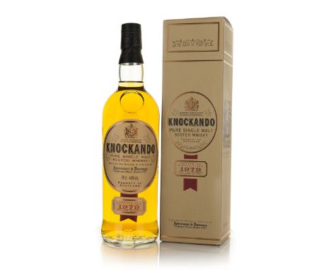 KNOCKANDO PURE SINGLE MALT SCOTCH WHISKY 25 YEARS (ONE 75 CL)Justerini & Brooks Ltd. Speyside, Scotland. 43% ABV / 75 clDisti