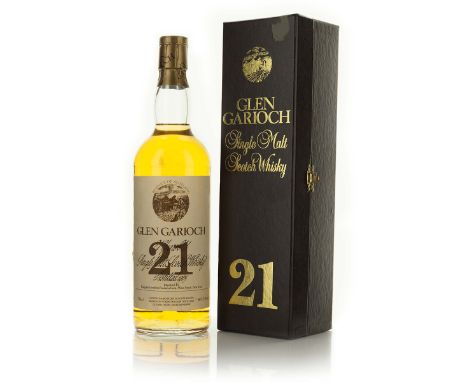 GLEN GARIOCH SINGLE MALT SCOTCH WHISKY 21 YEARS (ONE 750 ML)Morrison's Glen Garioch Distillery. Speyside, Scotland. 43% ABV /