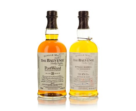 THE BALVENIE SINGLE BARREL MALT SCOTCH WHISKY 15 YEARS (ONE 750 ML)William Grant & Sons Ltd. Speyside, Scotland. high shoulde