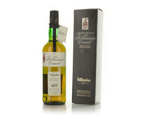 TULLIBARDINE SINGLE MALT SCOTCH WHISKY 27 YEARS (ONE 70 CL)Tullibardine Distillery Ltd. Highlands, Scotland. 45% ABV / 70 clB