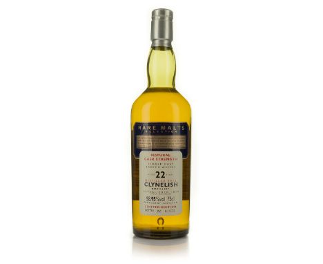 CLYNELISH SINGLE MALT SCOTCH WHISKY 22 YEARS (ONE 75 CL)Diageo/United Distillers & Vintners(UDV). Highlands, Scotland. 58.95%