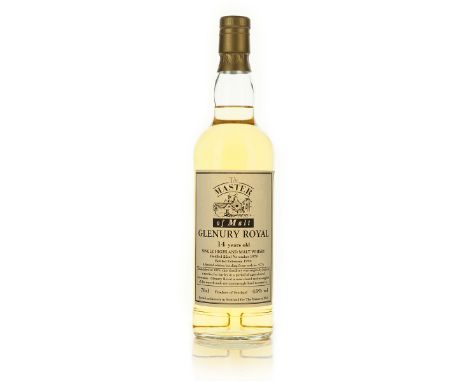 GLENURY ROYAL SINGLE MALT SCOTCH WHISKY 16 YEARS (ONE 750 ML)Glenury Distillery. Highlands, Scotland. 43% ABV / 750 mlDistill