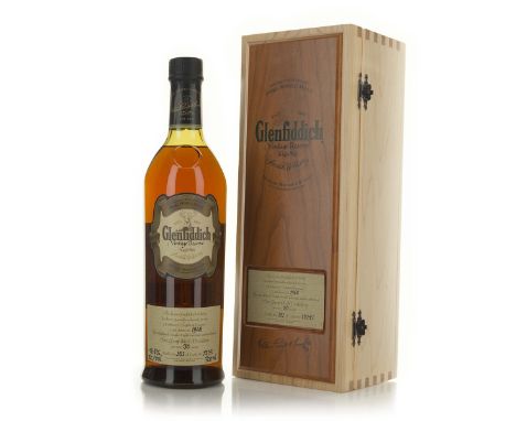 GLENFIDDICH VINTAGE RESERVE SINGLE MALT SCOTCH WHISKY 30 YEARS (ONE 70 CL)William Grant & Sons Ltd. Speyside, Scotland. mid-s