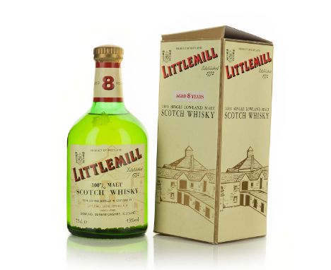LITTLEMILL 100% MALT SCOTCH WHISKY 8 YEARS (ONE 75 CL)Littlemill Distillery Co. Ltd. Lowlands, Scotland. 43% ABV / 75 clNotes