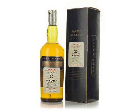 BRORA SINGLE MALT SCOTCH WHISKY 20 YEARS (ONE 75 CL)Highlands, Scotland. top shoulder59.1% ABV / 75 clDistilled: 1975Bottle: 