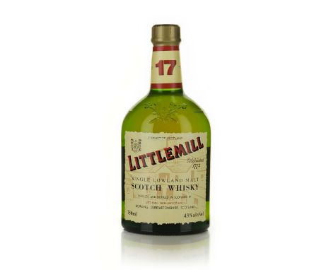 LITTLEMILL SINGLE LOWLAND SCOTCH WHISKY 17 YEARS (ONE 750 ML)Littlemill Distillery Co. Ltd. Bowling, Lowlands, Scotland. 43% 