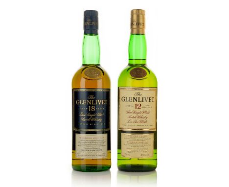 GLENLIVET PURE SINGLE MALT SCOTCH WHISKY 18 YEARS (ONE 750 ML)George and J. G. Smith Ltd. Speyside, Scotland. 43% ABV / 750 m