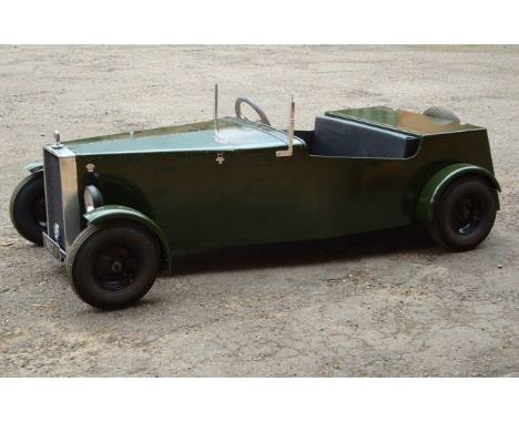 Hand built 'Morgan' inspired sports car, top speed estimated at 7mph, and a range of at least 6 miles, solid walnut dashboard