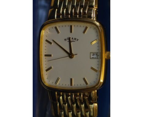 Gents Rotary calendar wristwatch boxed