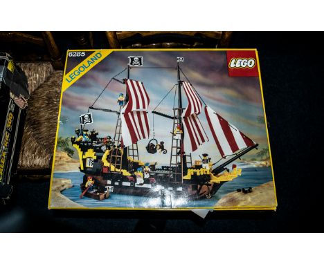 Vintage Lego Black Seas Barracuda Pirate Ship, complete, No. 6285.  In original box, appears unused.  
