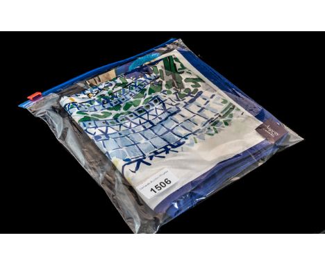 Asprey of London  100% Silk Scarf, for Bestway 40 year Anniversary.  Measures approx. 27" square.  Hand rolled edges, pattern