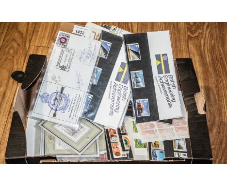 A Small Collection of Mint GB Stamps, and associated, together with a First Day Cover of the RAF Dambusters with three signat