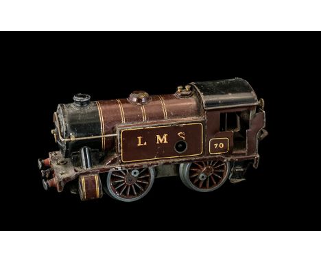 Vintage Hornby LMS Clockwork Train, No. 70. Approx 7'' long.