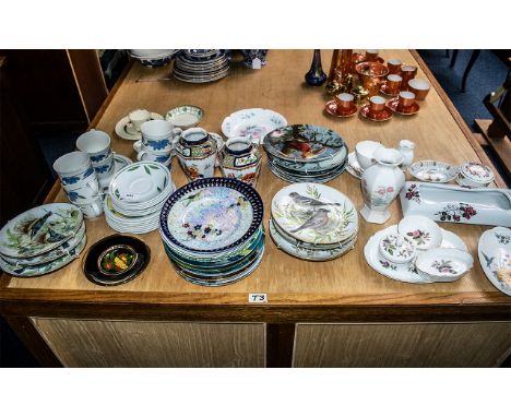 Large Quantity of Collectible China &amp; Pottery, comprising Staffordshire set of 8 cups, saucers and side plates, Clarice C