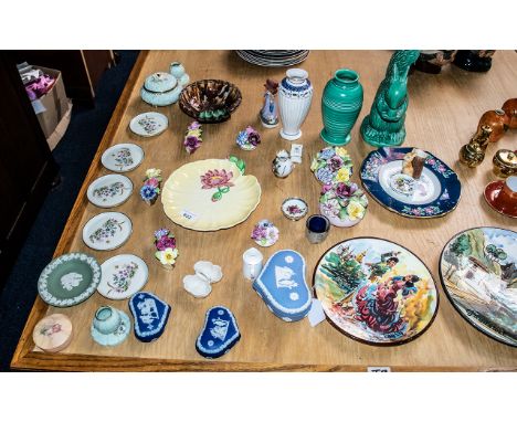 Collection of Assorted Porcelain, comprising cabinet plates, Carlton ware plates, Radner floral posy bowls, coasters, trinket