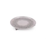 A GEORGE I SILVER BRITANNIA STANDARD CIRCULAR WAITER