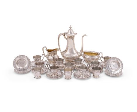 Y&nbspAN AMERICAN SILVER COFFEE SERVICE FOR TWELVE  FRANK M. WHITING & CO., NORTH ATTLEBORO, MASSACHUSETTS, EARLY 20TH CENTUR