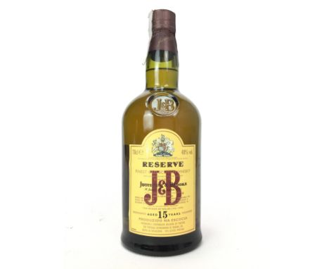 J&amp;B RESERVE AGED 15 YEARS Blended Scotch Whisky 70cl, 40% volume.