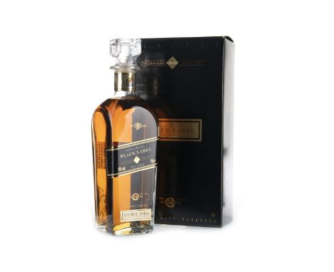 JOHNNIE WALKER BLACK LABEL AGED 12 YEARS MILLENNIUM EDITION Blended Scotch Whisky Bottle no. 24086. 70cl, 40% volume, in cart
