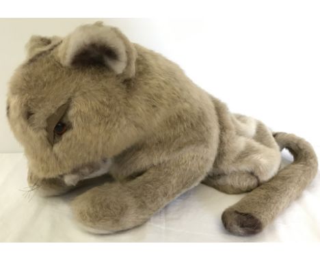 A vintage Merrythought Lioness pyjama case. With yellow material label. 