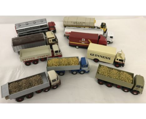 10 assorted Corgi diecast lorries. To include Wynn's tanker, Royal Mail lorry and vintage haulage trucks with cargo. 